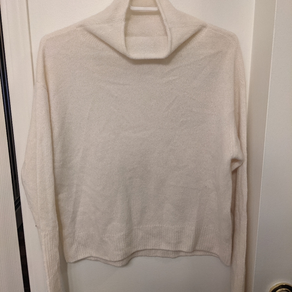 Cashmere mockneck sweater.
